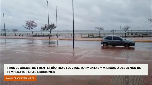 TRAS EL CALOR, UN FRENTE FRÍO TRAE LLUVIAS, TORMENTAS Y MARCADO DESCENSO DE TEMPERATURA PARA MISIONES