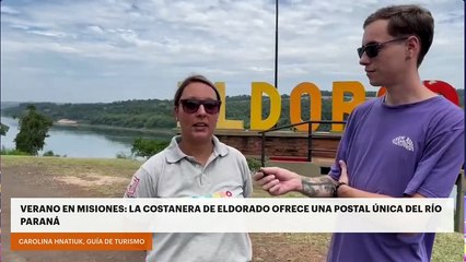 #VeranoenMisiones: la costanera de Eldorado ofrece una postal única del río Paraná