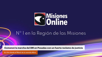 Comenzó la marcha del 8M en Posadas con un fuerte reclamo de justicia