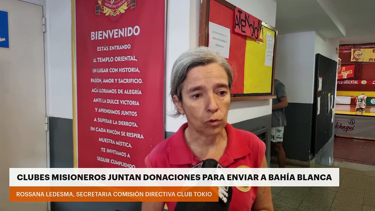 Clubes misioneros juntan donaciones para enviar a Bahía Blanca