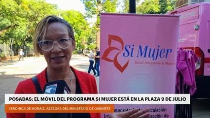 Posadas: el móvil del programa Si mujer está en la plaza 9 de julio