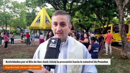 Actividades por el Día de San José: inicia la procesión hacia la catedral de Posadas