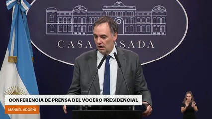 Conferencia de prensa del vocero presidencial Manuel Adorni - 20.03.25