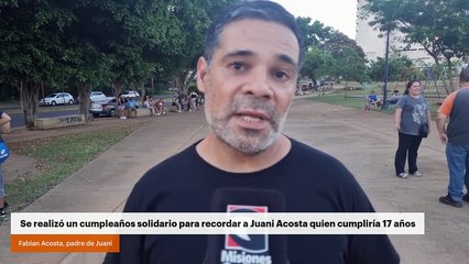 Se realizó un cumpleaños solidario para recordar a Juani Acosta quien cumpliría 17 años