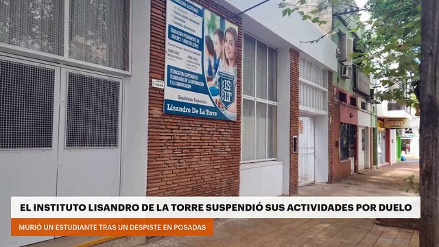 El Instituto Lisandro de la Torre suspendió sus actividades por duelo: murió un estudiante tras un despiste en Posadas