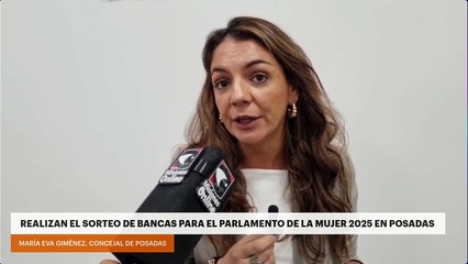 Realizan el sorteo de bancas para el Parlamento de la Mujer 2025 en Posadas