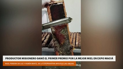 Productor misionero ganó el primer premio por la mejor miel en Expo Maciá