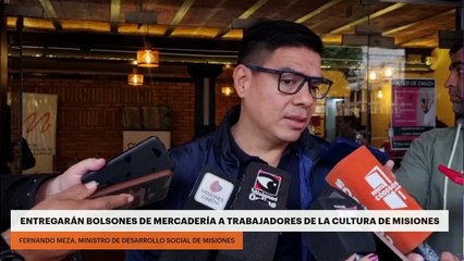 Entregarán bolsones de mercadería a trabajadores de la cultura de Misiones