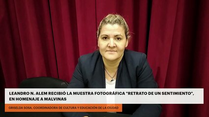 Leandro N.  Alem recibió la muestra fotográfica "Retrato de un Sentimiento", en homenaje a Malvinas