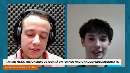 Rahian Meza, misionero que jugará un Torneo Nacional de Pádel en Santa Fe