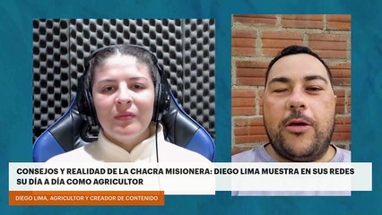 Consejos y realidad en la chacra misionera: Diego Lima muestra en sus redes su día a día como agricultor