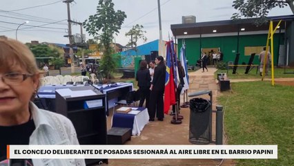 El Concejo deliberante de Posadas sesionará al aire libre en el barrio Papini