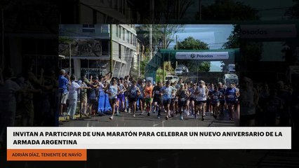 Invitan a participar de una maratón para celebrar un nuevo aniversario de la Armada Argentina