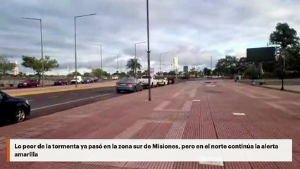 Lo peor de la tormenta ya pasó en la zona sur de Misiones, pero en el norte continúa la alerta amarilla