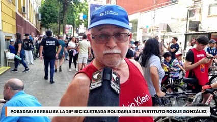 Posadas: se realiza la 25º Bicicleteada solidaria del Instituto Roque González