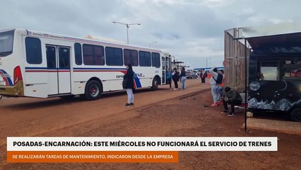 Posadas - Encarnación: este miércoles no funcionará el servicio de trenes