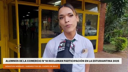 Alumnos de la Comercio n°18 reclaman participación en la Estudiantina 2025