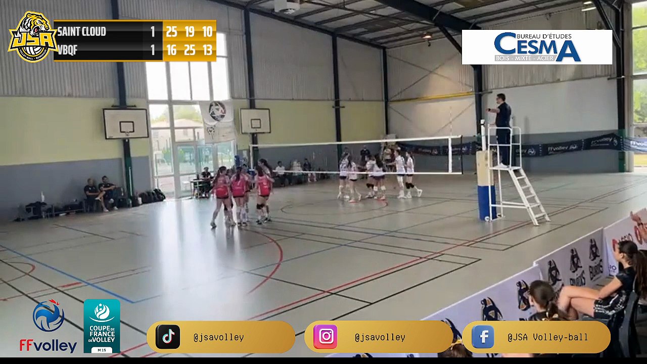 Coupe de France M15F Volley St Cloud vs VBQF