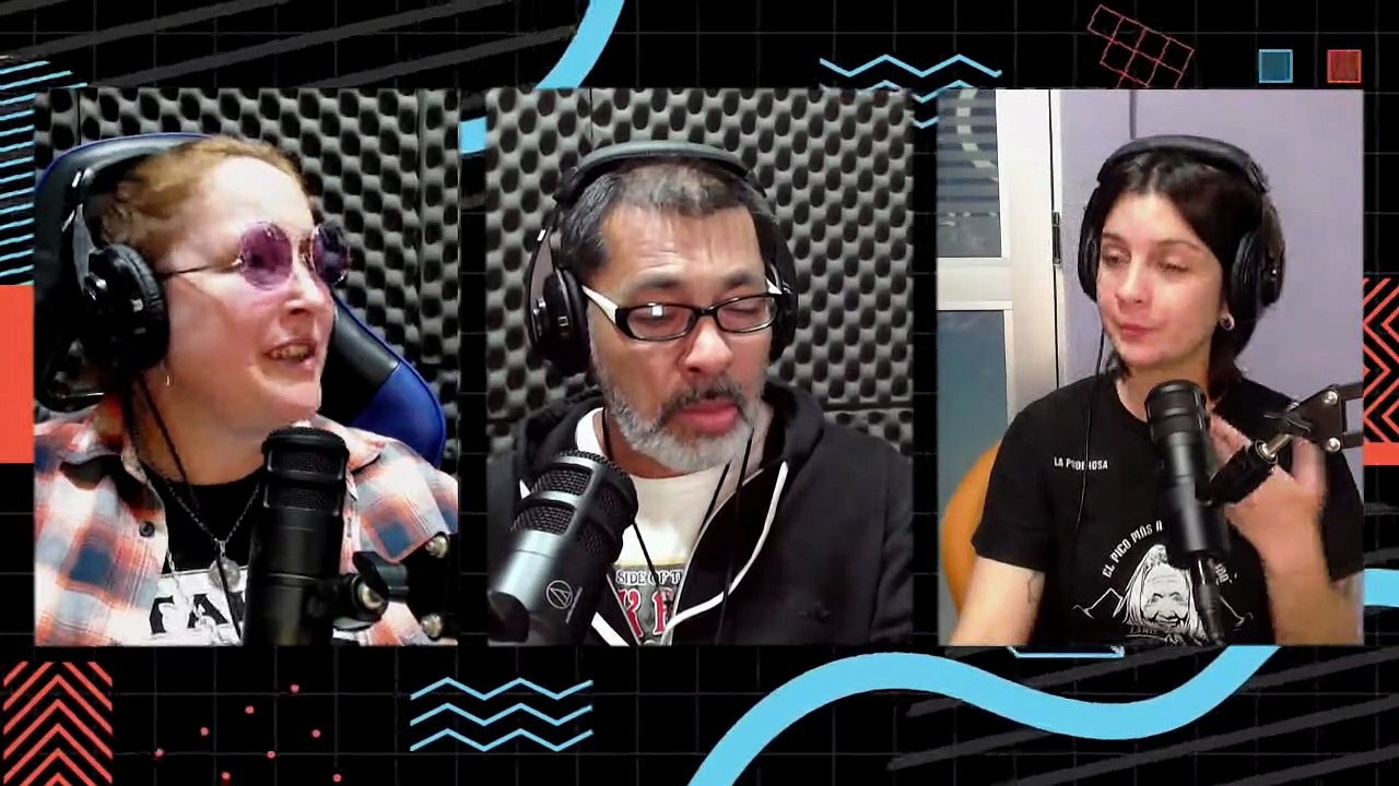 María Eugenia Quiroga de Acción Cooperativa  y Claudio Gutierrez cantante de La Runfla del Gato