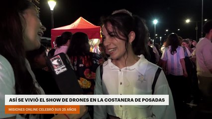 Así se vivió el Show de Drones en la Costanera de Posadas