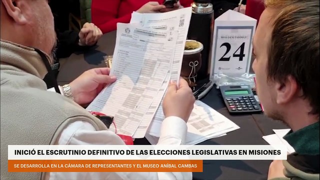 Inició el escrutinio definitivo de las elecciones legislativas en Misiones
