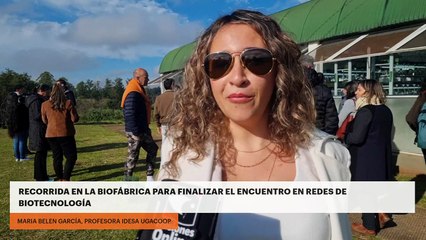 Recorrida en la Biofábrica para finalizar el Encuentro en Redes de Biotecnología
