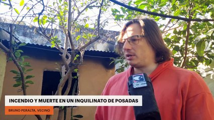 Incendio y muerte en un inquilinato de Posadas