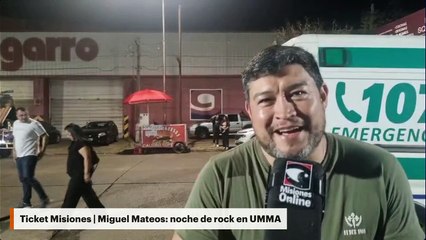 Ticket Misiones | Miguel Mateos: noche de rock en UMMA