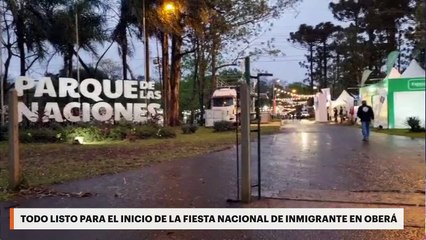 Todo listo para el inicio de la Fiesta Nacional del Inmigrante en Oberá