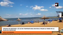 Verano en Misiones: Las altas temperaturas invitan a pasar la tarde en la playa de Costa Sur