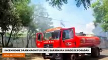 🚔🚨 #AHORA Incendio de gran magnitud en el barrio San Jorge de Posadas