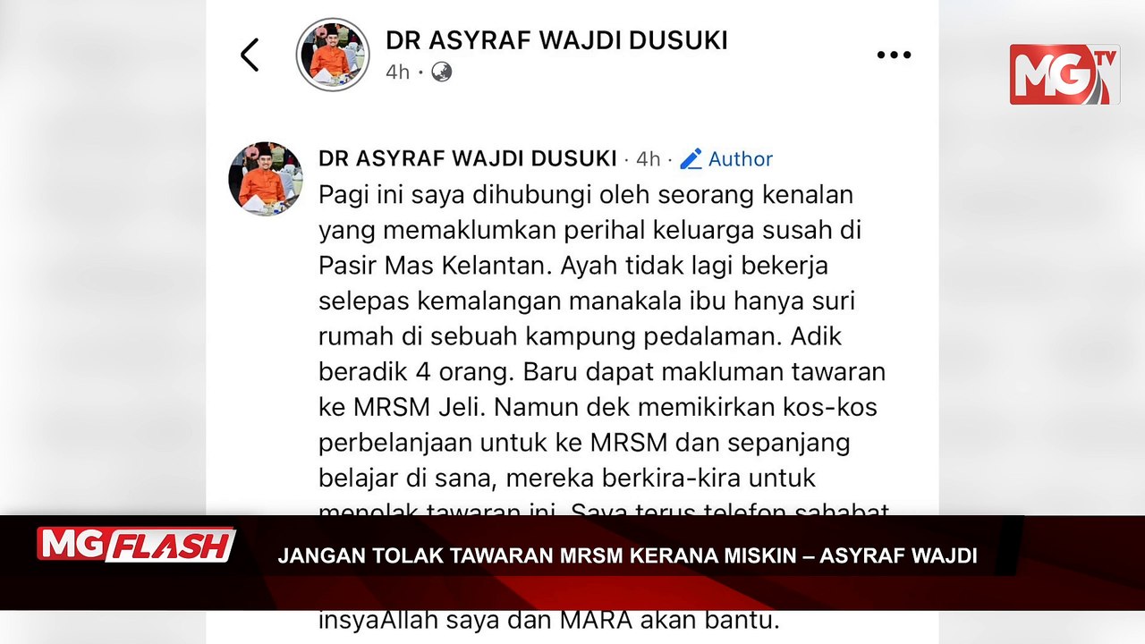 ((LIVE)) Jangan Tolak Tawaran MRSM Kerana Miskin• Muhyiddin Nafi Arah 5 ADUN Tandatangan SD #mgflash