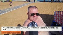 Posadas: familias eligen la playa para combatir el calor en el primer día del 2026
