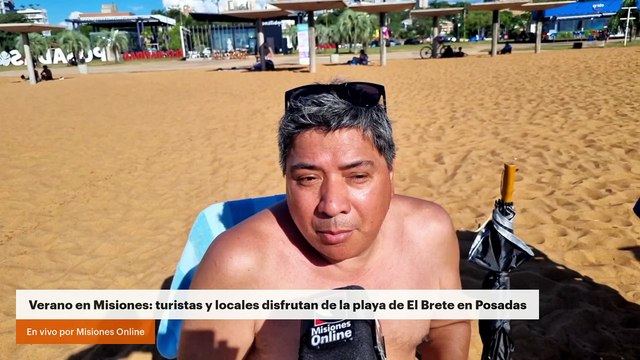 Verano en Misiones: turistas y locales disfrutan de la playa de El Brete en Posadas