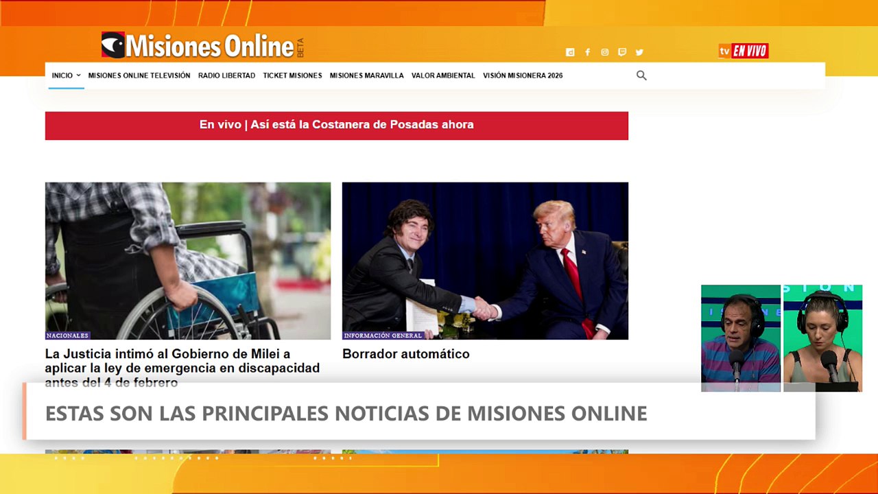 Mitad de semana informados con Arriba Misiones. Lo que tenés que saber antes de salir