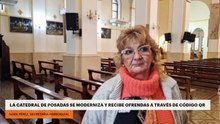 La catedral de Posadas se moderniza y recibe ofrendas a través de código QR