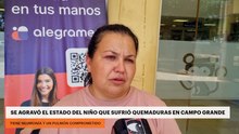 🔴🚑 Se agravó el estado del niño que sufrió quemaduras en Campo Grande