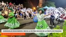 Carnavales misioneros: Inicia la última noche de la fiesta en Posadas