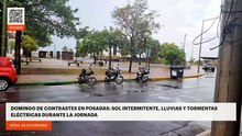 Domingo de contrastes en Posadas, con sol alternado con lluvias y tormentas eléctricas