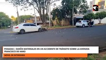 Posadas: Daños materiales en un accidente de tránsito sobre la avenida Francisco de Haro