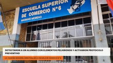 Detectaron a un alumno con elementos peligrosos y activaron protocolo preventivo