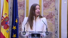 La portavoz del PP en el Congreso, Ester Muñoz, comparece frente a los medios