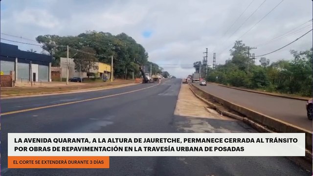 Posadas | La avenida Quaranta, a la altura de Jauretche, permanece cerrada al tránsito por obras de repavimentación