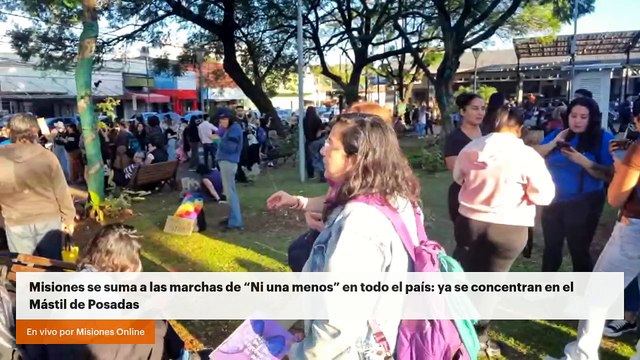 Misiones se suma a las marchas de “Ni una menos” en todo el país: ya se concentran en el Mástil de Posadas
