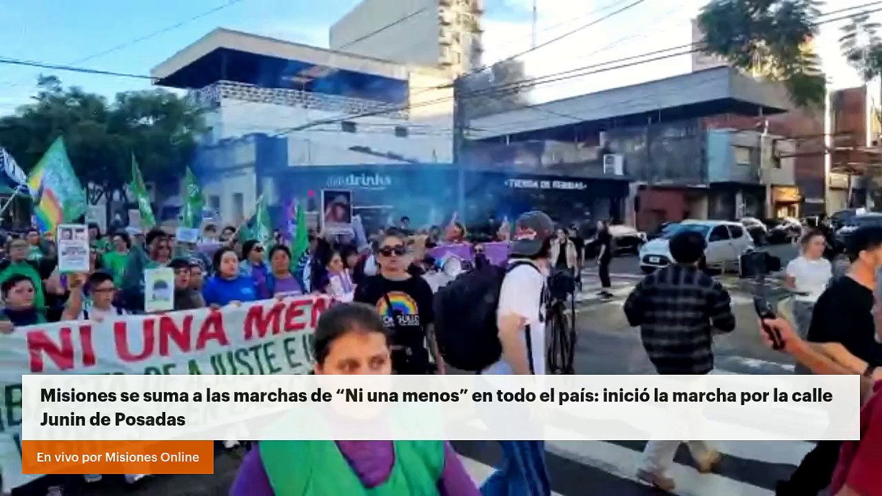 Misiones se suma a las marchas de “Ni una menos” en todo el país: inició la marcha por la calle Junin de Posadas