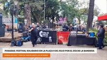 POSADAS: FESTIVAL SOLIDARIO EN LA PLAZA 9 DE JULIO POR EL DÍA DE LA BANDERA