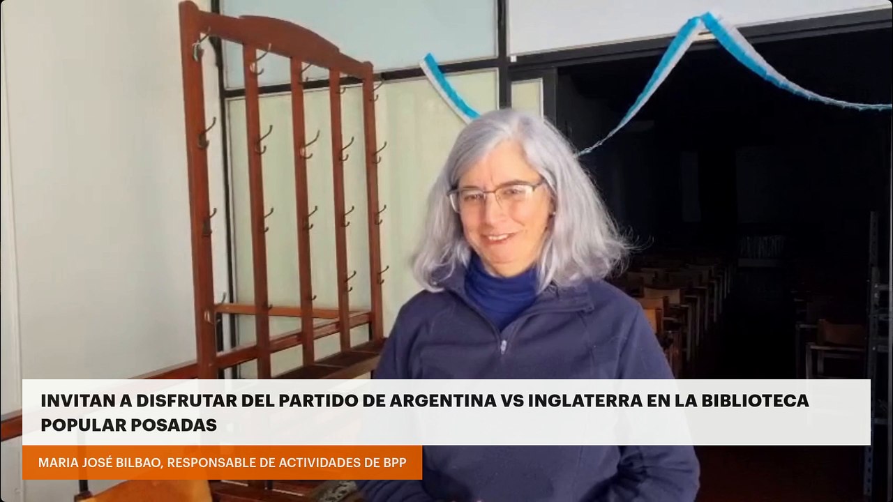 Invitan a disfrutar del partido de Argentina vs Inglaterra en la Biblioteca Popular Posadas