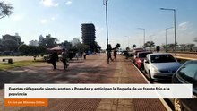 Fuertes ráfagas de viento azotan a Posadas y anticipan la llegada de un frente frío a la provincia
