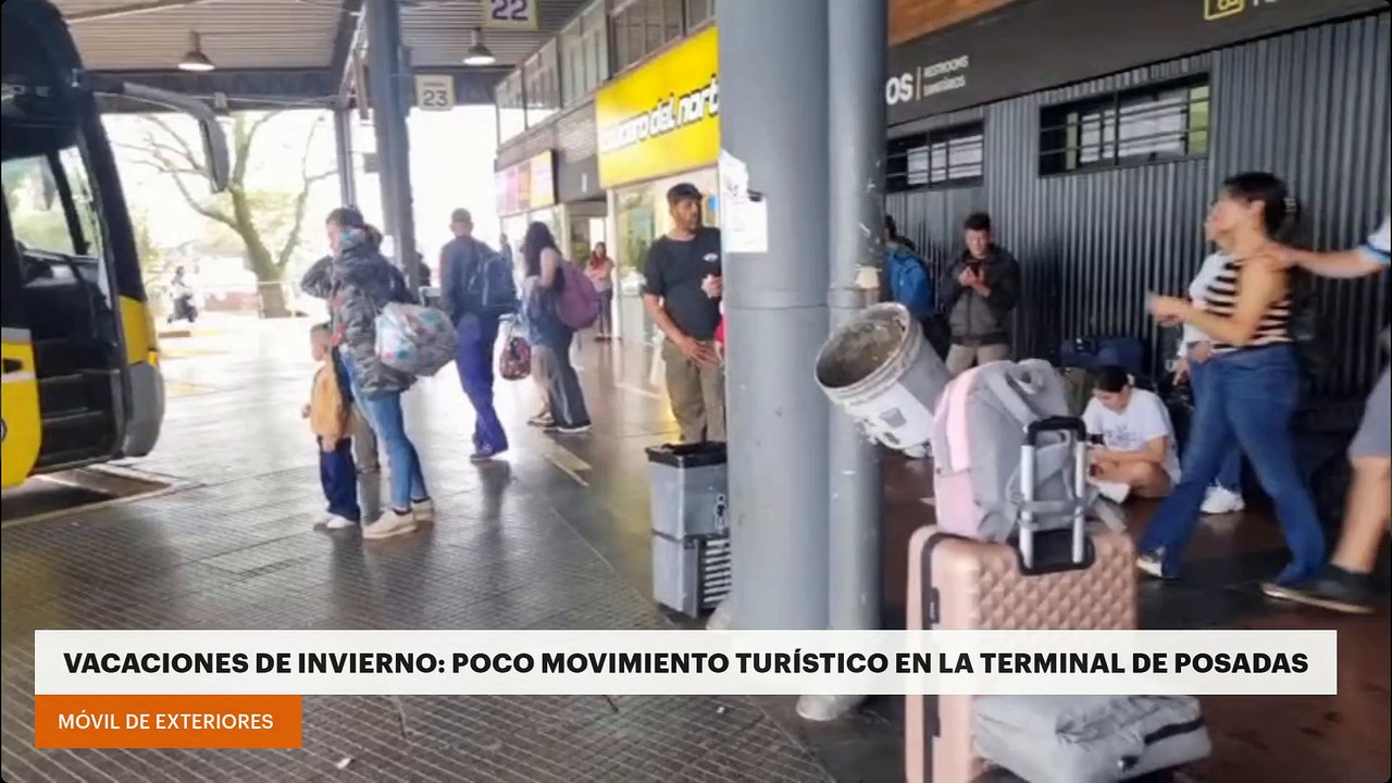 Vacaciones de invierno: poco movimiento turístico en la terminal de Posadas