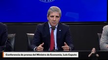 Conferencia de prensa del Ministro de Economía, Luis Caputo.